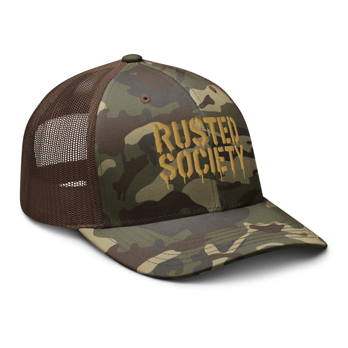 RustedSociety Camo Trucker Cap - Embroidered