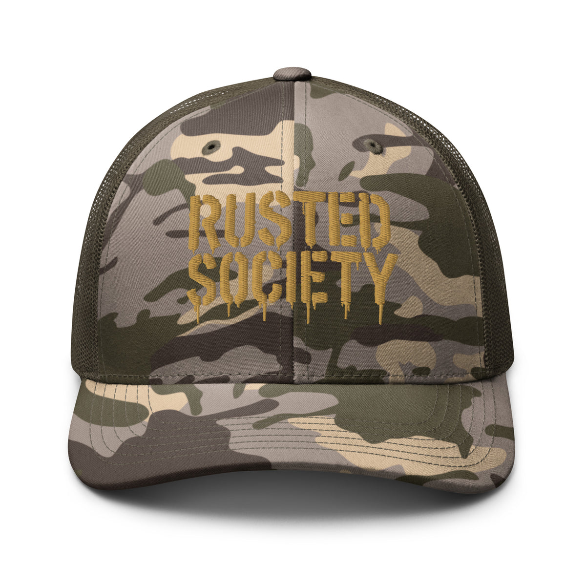 RustedSociety Camo Trucker Cap - Embroidered